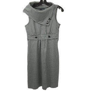 Maurices Black White Houndstooth Plaid Check Dress Size 3/4 Sleeveless NEW